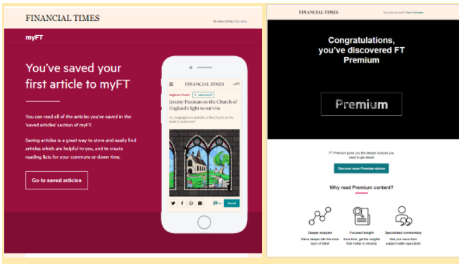 The Financial Times onboarding emails