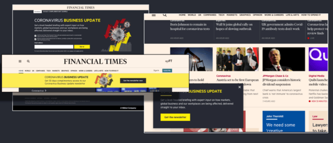 The Financial Times'  website