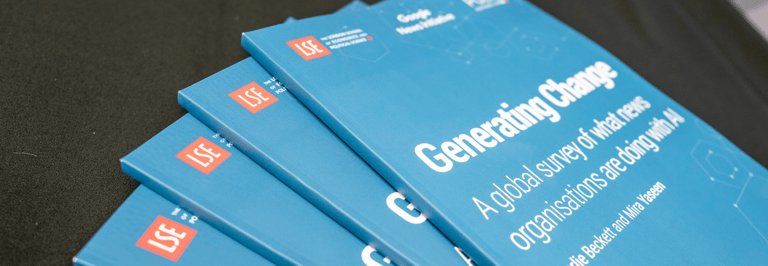 An overview of the launch of JournalismAI’s Generating Change Report